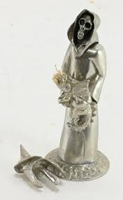 Sold at Auction: Les Hunter , Vintage Pewter Wizard And Dragon Lamp By Les  Hunter