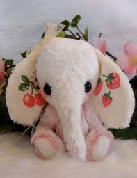 Miniature Artist Elephant Lucy By Loveable Treasures Pink Shabby Chic Antique Girls Gift Baby Nursery Kawaii Plushies Cute Stuffed Animals Kawaii Plush