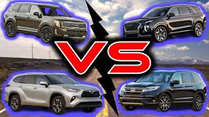 Compare the 2020 hyundai palisade vs 2020 kia telluride. 2021 Kia Telluride Vs 2021 Hyundai Palisade Vs 2021 Honda Pilot Vs 2020 Toyota Highlander Youtube