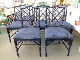 6 faux bamboo chippendale chairs