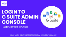 How to login to G Suite admin console - 3 smart ways - YouTube