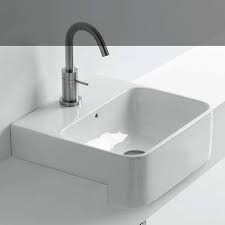 Waschbecken Normal Halbeinbauwaschtisch 45cm Bad Design Waschbecken Klassische Bader