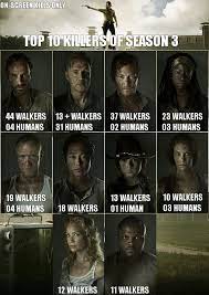 Kills Season 3 Twd 6 Of Them Are Dead The Walking Dead The Walking Dead Instagram Walking Dead Show