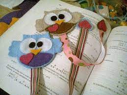 Kerajinan Tangan Dari Kain Flanel Kain Flanel Bookmark Diy Burung Hantu