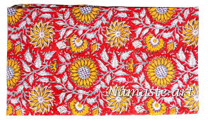 05 10 Yard Indian Art Cotton Voile Hand Block Material Print Sewing Craft Fabric Unbranded Block Printing Fabric Printing On Fabric Sewing Fabric