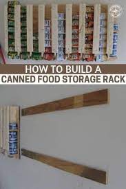 How To Build A Rotating Canned Food Storage System Canned Good Storage Canned Food Storage Diy Food Storage
