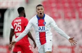 Kylian sanmi mbappé lottin, known in the football world as kylian mbappé or just mbappé, is a french footballer of cameroonian and algerian descent who plays as a striker. Kylian Mbappe On Target Twice In Psg Cruise Deccan Herald