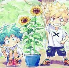 For one, it shows us that bakugou has always been watching deku, the same as deku has been watching him. Izuku Deku Midoriya Katsuki Kacchan Bakugou Kids Bnha Sunflower Anime Hero Boku No Hero Academia
