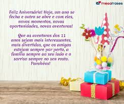Mensagens De Aniversario De 11 Anos Dia De Festa