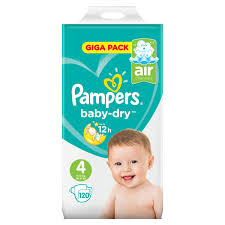 Pampers Baby Dry Nappies Size 4 120 Giga Pack Costco Uk