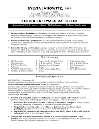 Experienced Qa Software Tester Resume Sample Resume Software Job Resume Examples Sample Resume Templates