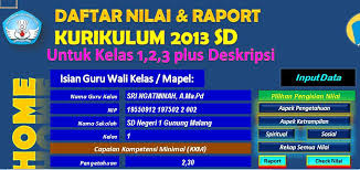 Xls Otomatis Software Raport Kelas 1 Semester 2 Aplikasi Excel Free Download Aplikasi Pendidikan Kurikulum