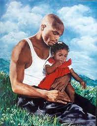 It is a time of family gatherings and the best time to give your dad a special card with warm messages, flowers and other gifts of love. In Daddy S Arms Black Love Art Black Art Painting Black Art Pictures