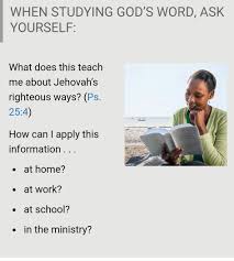 On Daily Bible Reading Making Personal Application To Bible Reading Personal Bible Study Read Bible Jw Family Worship
