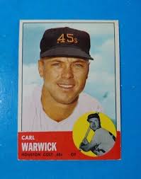 1963 TOPPS BASEBALL #333 CARL WARWICK EX+