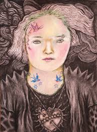 Girl Drawing by Annie Burns