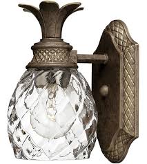 Hinkley 5310pz Plantation 1 Light 7 Inch Pearl Bronze Bath Sconce Wall Light