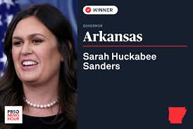 NEW: Former Trump White House press secretary Sarah Huckabee Sanders, who  raised doubts about the 2020 election, will become Arkansas' next governor,  The Associated Press reports. She is the first woman to