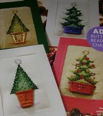 Four Christmas Tree Cards Cross Stitch Charts