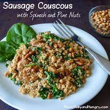 Maybe you would like to learn more about one of these? Sausage Couscous With Spinach And Pine Nuts Couscous Recipes Recipes Pork Recipes