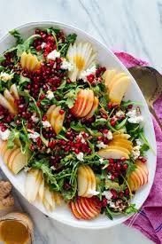 Pomegranate Pear Green Salad With Ginger Dressing Cookie And Kate Recipe Healthy Recipes Delicious Salads Green Salad Recipes