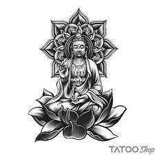 Un tatouage de fleur de lotus aura des significations différentes en fonction de la couleur de ses pétales. Tatouage Ephemere Mandala Et Bouddha Fleur De Lotus Tatooshop
