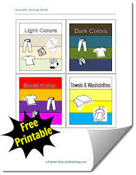 Clothes that are black and white patterned or black and light blue or white t shirts with silk screening on them. Teaching Children To Sort Laundry Meet Penny Laundry Sorting Sorting Cards Sorting