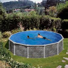 Piscina Rotonda Gre Corcega Effetto Pietra H 132 Cm Piscina Giardino Shop