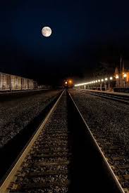 Beautiful Train Tracks Scenic Shoot The Moon