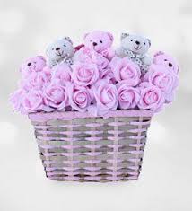 sevimli ayicikli pembe huzur bahcesi hediyeler bebek hediyeleri ayicik