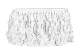 Curly Willow 21ft Table Skirt White Table Skirt Curly Willow Pink Table