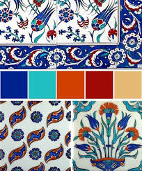 Not So Much The Patterns But The Color Palette In The Middle Blue Turquoise Rusty Oran Color Schemes Colour Palettes House Color Schemes Red Colour Palette