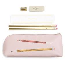 Kate Spade New York Sketch Pencil Case 24 Liked On Polyvore Featuring Home Home Decor O Kate Spade Pencil Pouch Kate Spade Pencil Case Kate Spade Office
