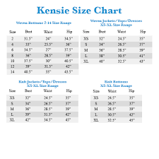 65 timeless kensie girl size chart