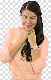 los polinesios andreadesings winking smiling woman in pink long sleeved blouse and skirt set transparent background png clipart hiclipart pink long sleeved blouse and skirt set