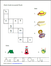 As you solve more and. Short Vowel Crossword Puzzle Short Vowels Short Vowel Worksheets Word Puzzles For Kids