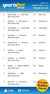 Punter Of The Week Epl Multibet 71 000 Payout At Sportsbet Com Au Betting 10 Things West Brom