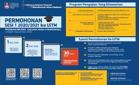 Hebahan keputusan rayuan ke program sarjana muda (sepenuh masa) uitm bagi sesi 2 202o / 2021 (mac 2021) akan diumumkan seperti ketetapan berikut. Permohonan Uitm 2020 2021 Online Sesi 2 Ambilan Januari