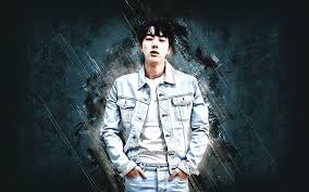 Favorite south korean singers and groups united states 2020. Download Wallpapers Jin Bts Kim Seok Jin South Korean Singer K Pop Portrait Blue Stone Background For Desktop Free Pictures For Desktop Free