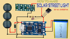 New technologies are applied to solar street lights? How To Make Solar Street Light Using Tp4056 Board Youtube