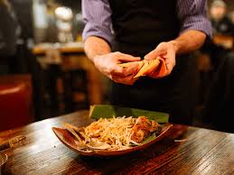 During prep work, cutlery and knives are key. May Kitchen Bar Authentic Thai Cuisine On Vashon Island