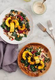 Roasted Delicata Squash Kale Salad Recipe Love And Lemons Recipe Kale Salad Recipes Salad Recipes Recipes