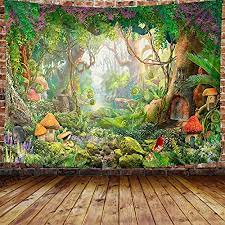 Your price this forest tapestry is extremely versatile. Amazon Com Dbllf Fairy Tale Forest Tapestry Magical Mushroom House And Tree Tapestry Large 80 X 60 Flannel Art Tapestries Fantasy Cartoon Misty Wonderland Backdrop For Living Room Bedroom Dorm Gtyydb865 Everything Else