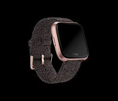 Rose Gold Metalic Knit Black Band For The Fitbit Versa Fitbit Bands Fitness Watch Apple Watch