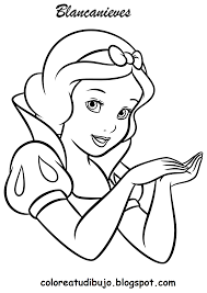 Blancanieves y los siete enanitos es la primera película de animación de disney. Dibujo De Blanca Nieves Para Colorear Colorea Tus Dibujos