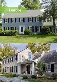 Before And After Photos Of A Modernized 1970s New Jersey Colonial Home Home Design Lover Colonial Exterior Colonial House Exteriors Colonial House
