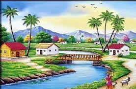 Oil Pastel Scenery Drawing-Village Side Scenery Drawing With Oil Pastel/Draw  Scenery With Oil Paste… | Drawing Scenery, Nature Painting Images, Easy  Scenery Drawing