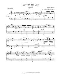 Love Of My Life Queen Solo Harp Arrangement Music Sheet Download Topmusicsheet Com