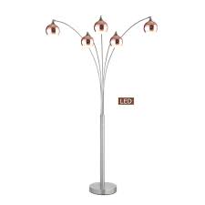 Artiva Amore 86 In Rose Copper And Brushed Steel Led Arched Floor Lamp Led9656frc The Home Depot In 2020 Floor Lamp Arched Floor Lamp Lamp