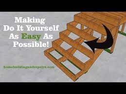 Tread and riser, baluster and handrail: How To Fix Old Unstable Wobbly And Weak Stairway By Adding More Stringers Do It Yourself Repairs Youtube